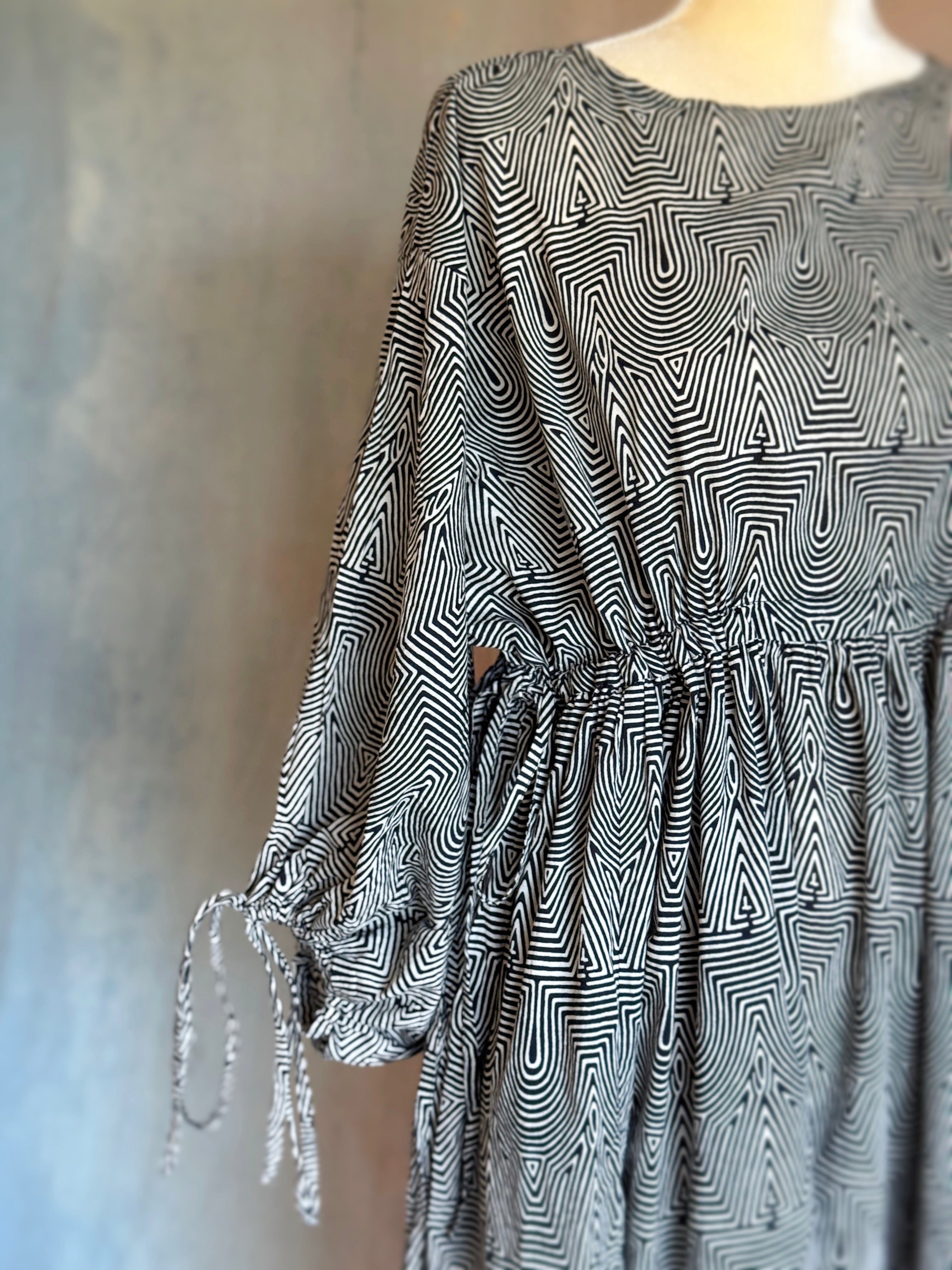 Poet Dress - Black Sand
