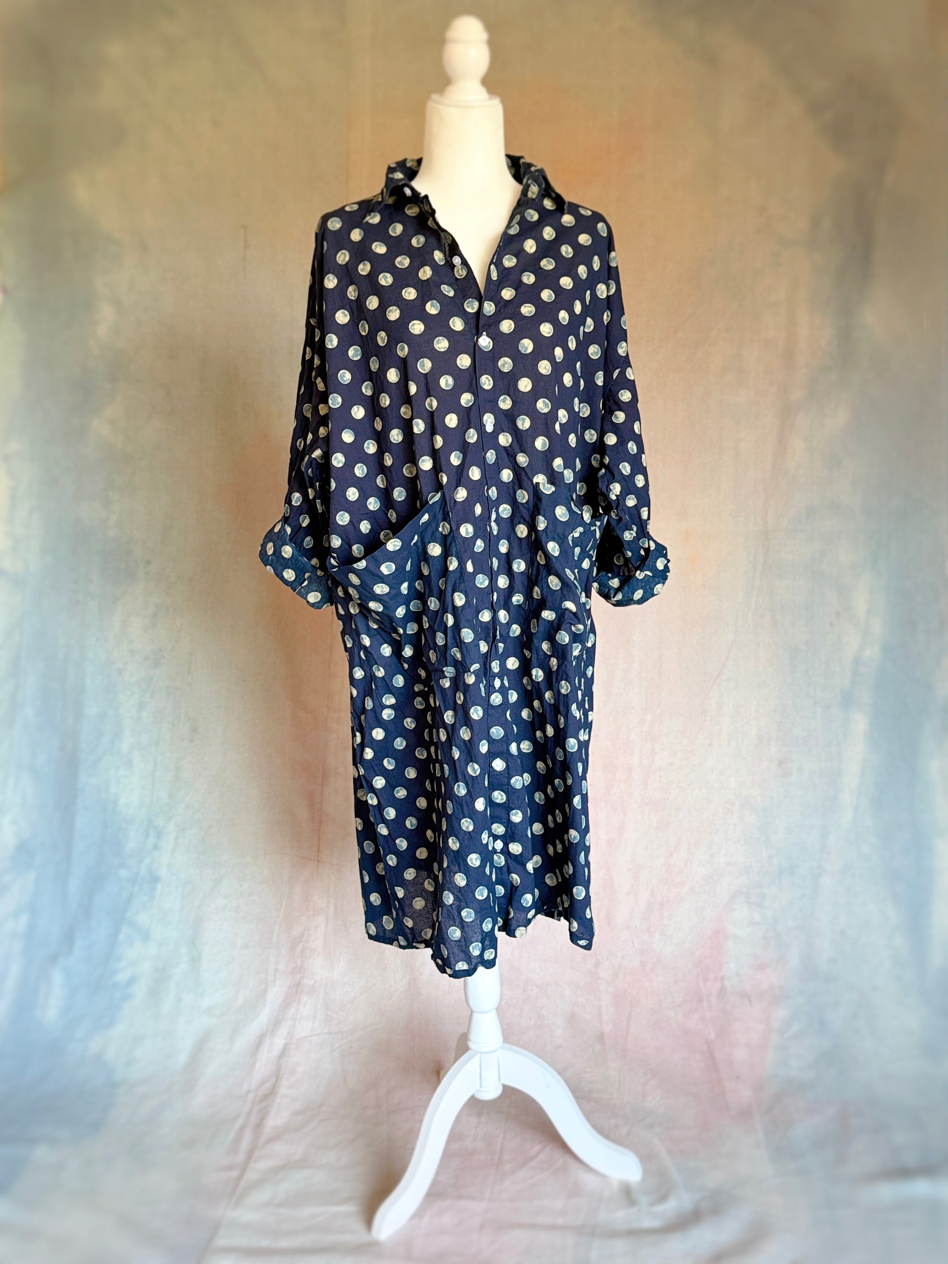 Midi Shirt Dress - Full Moon