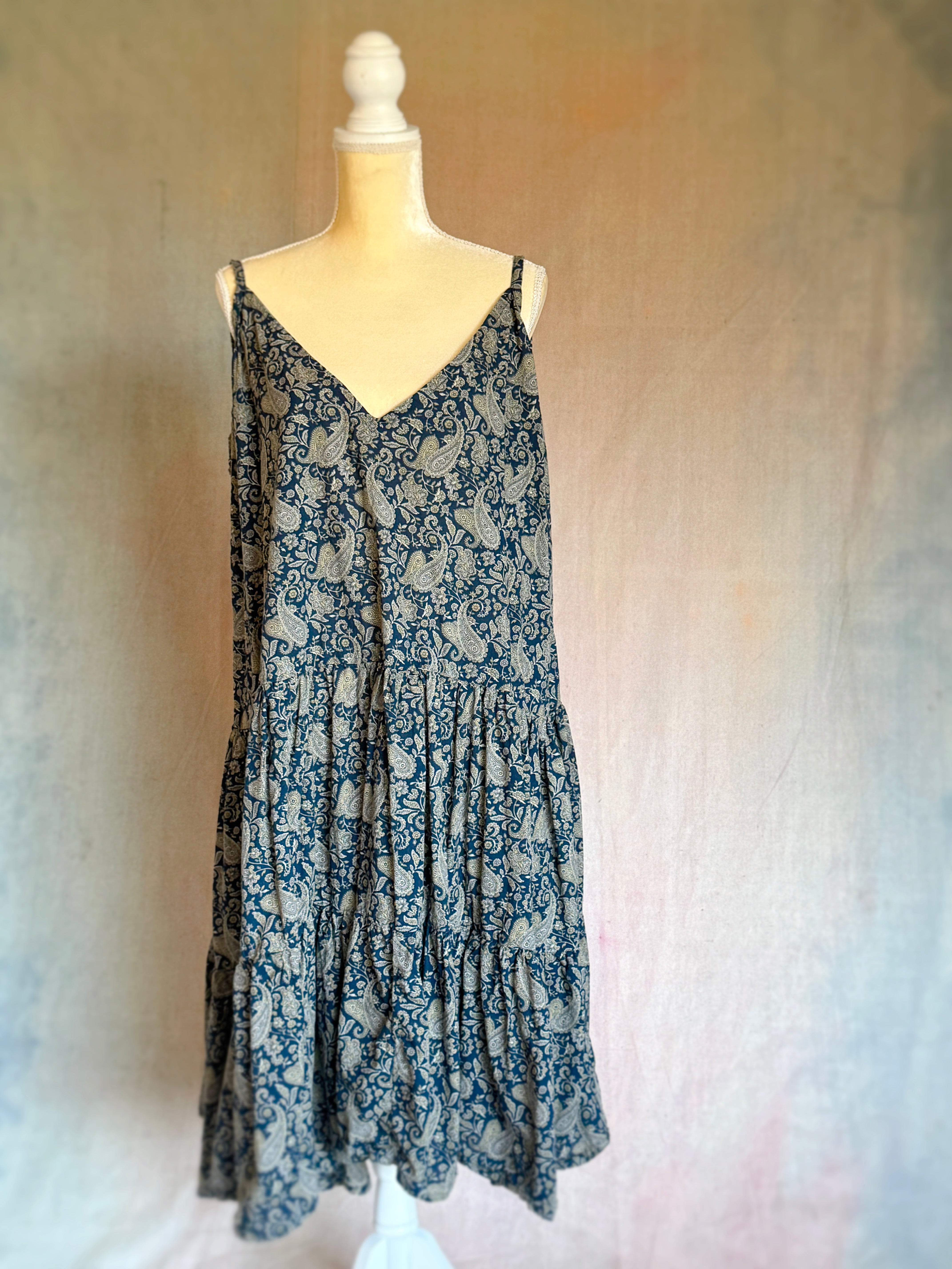 Tiered Slip Dress - Anini Paisley
