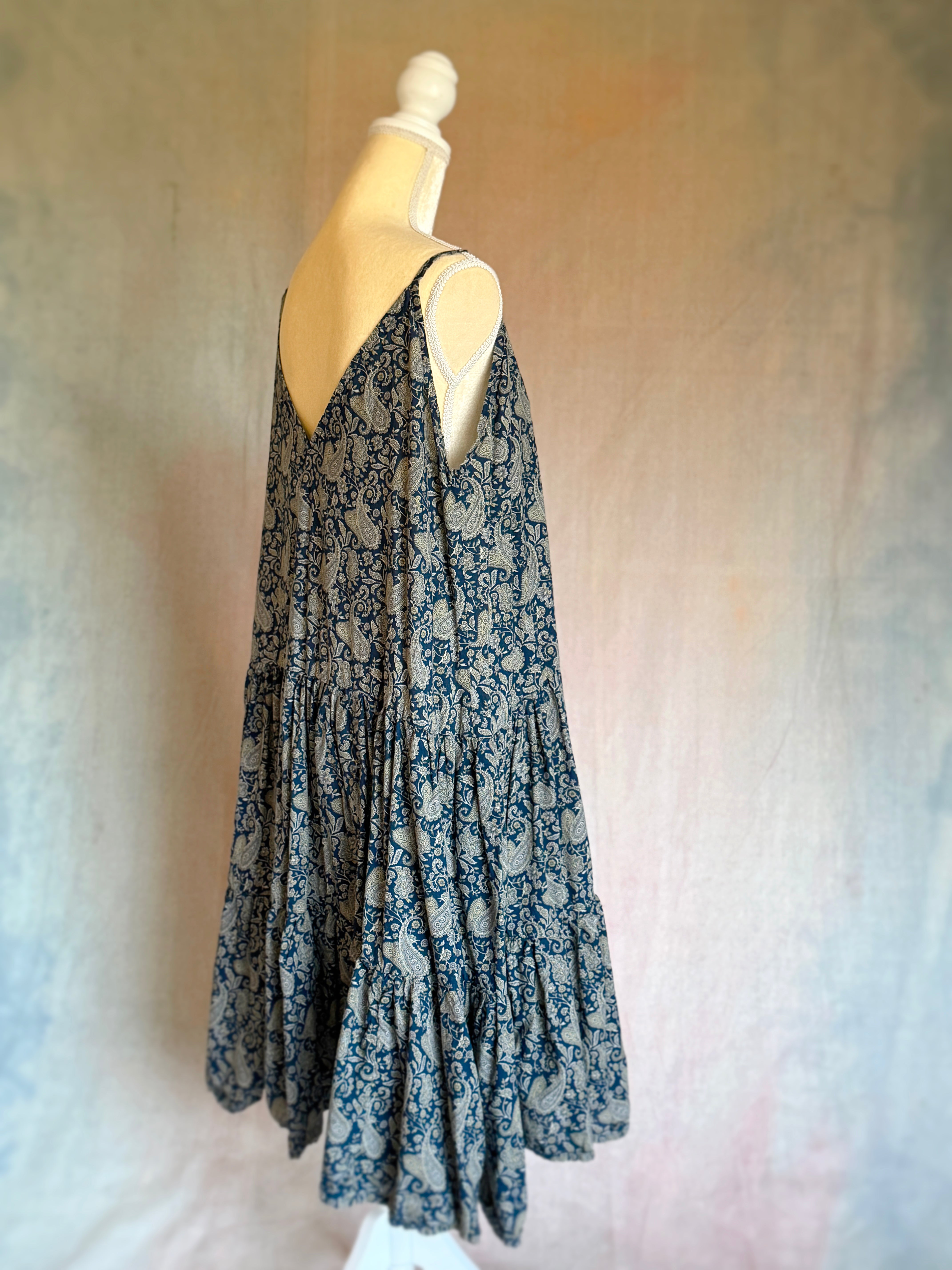 Tiered Slip Dress - Anini Paisley
