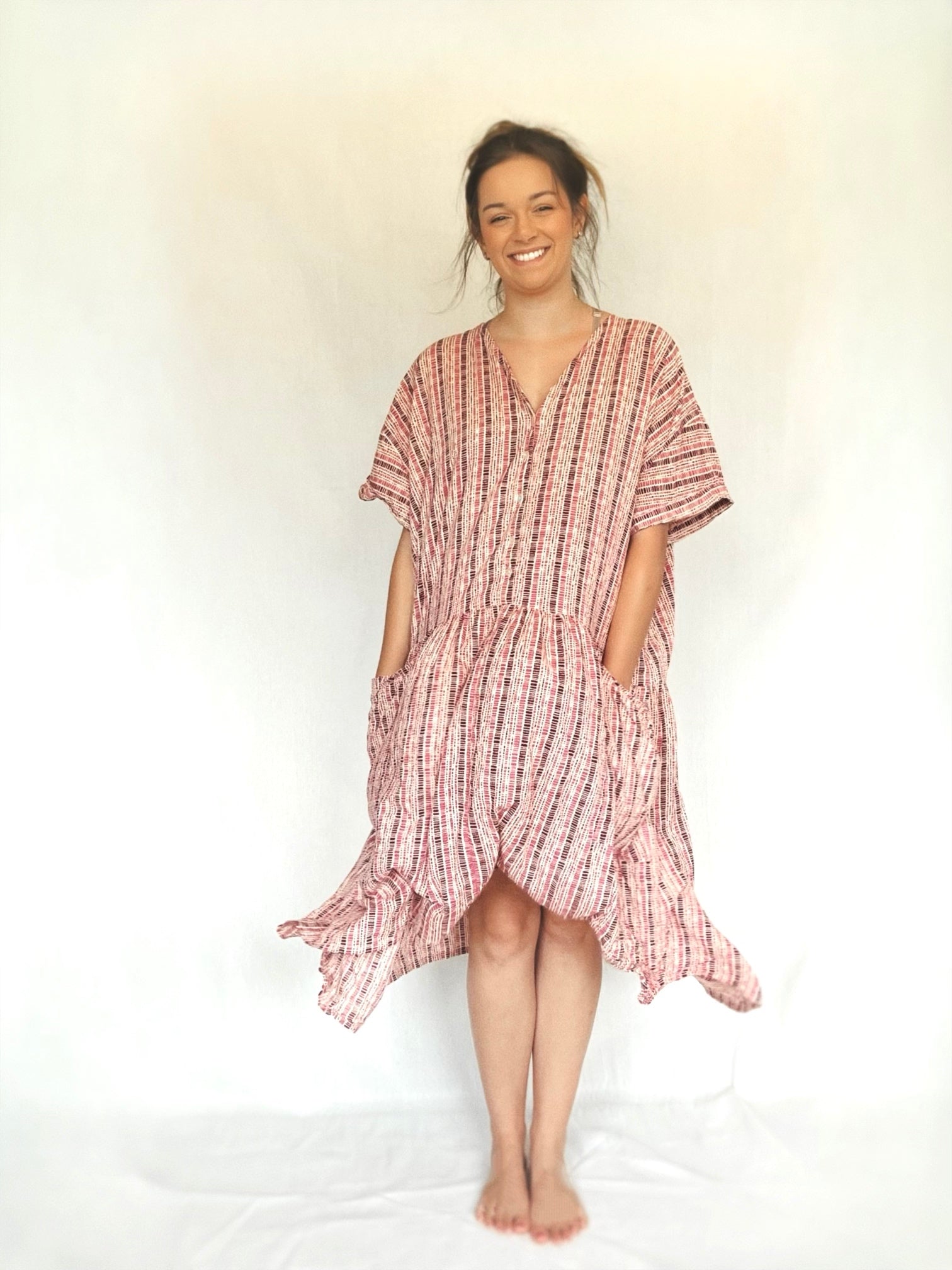 Florence Midi Dress - Pink Kapa