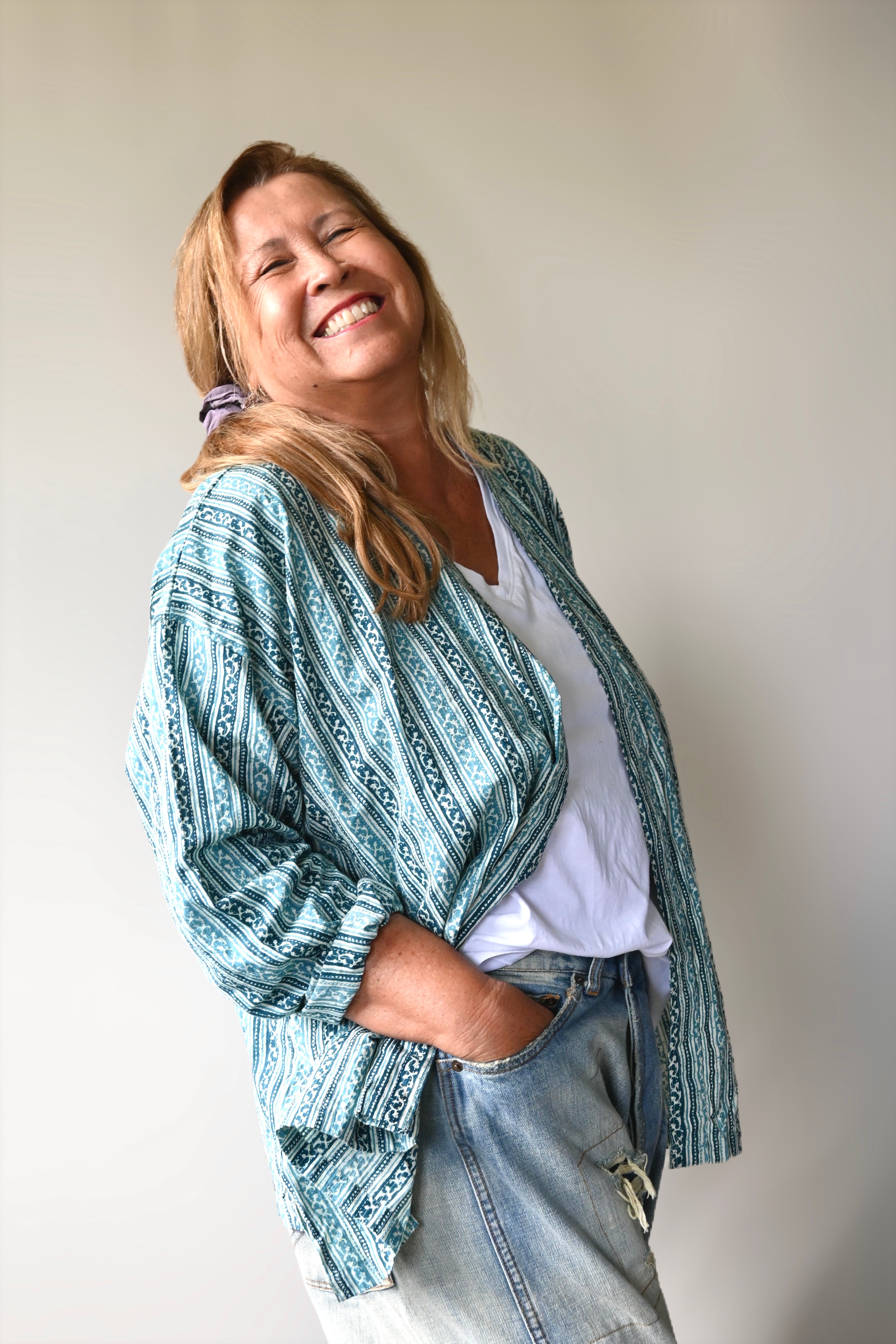 Kimono Jacket - Heirloom Stripe