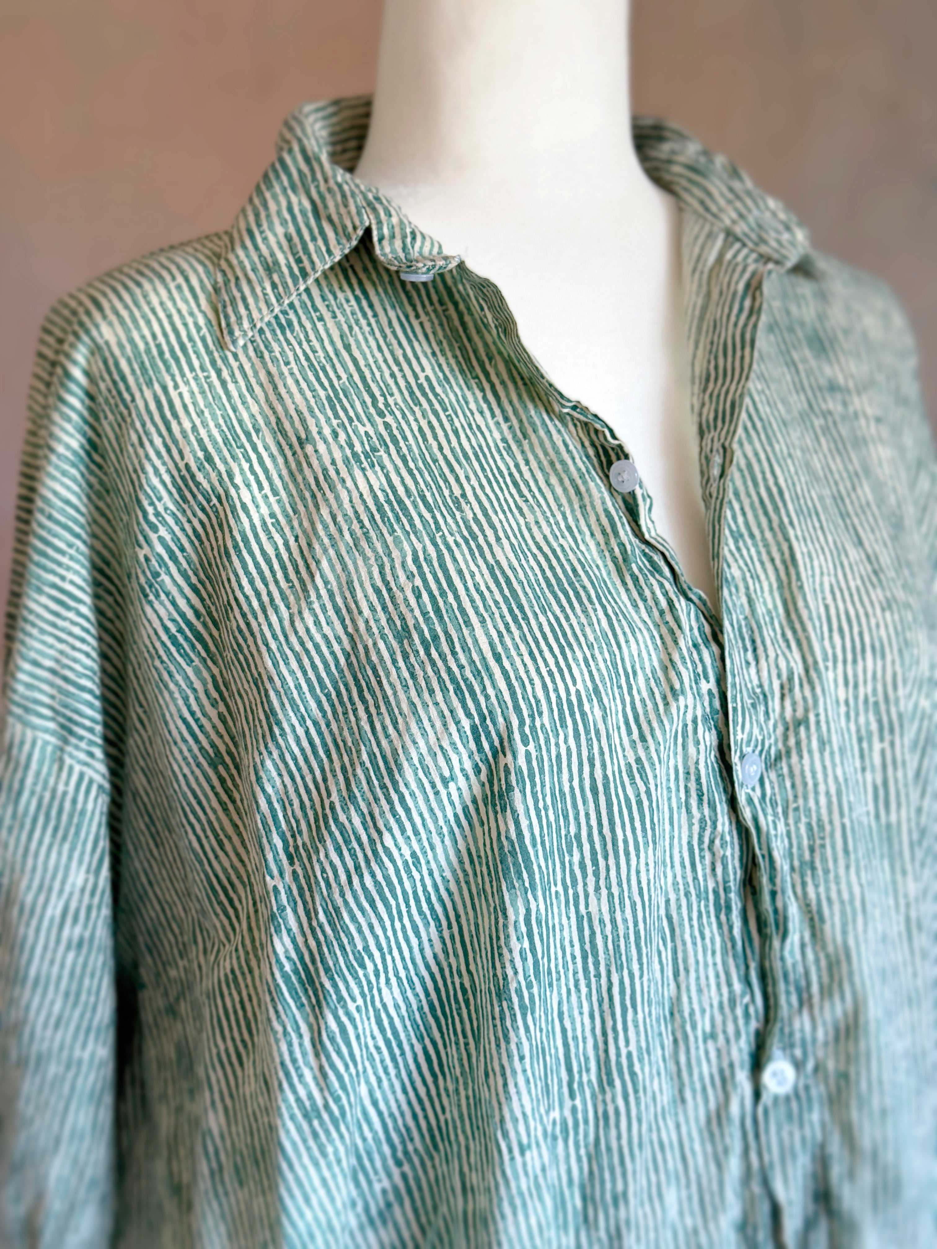 Midi Shirt Dress - Wainiha Stripe