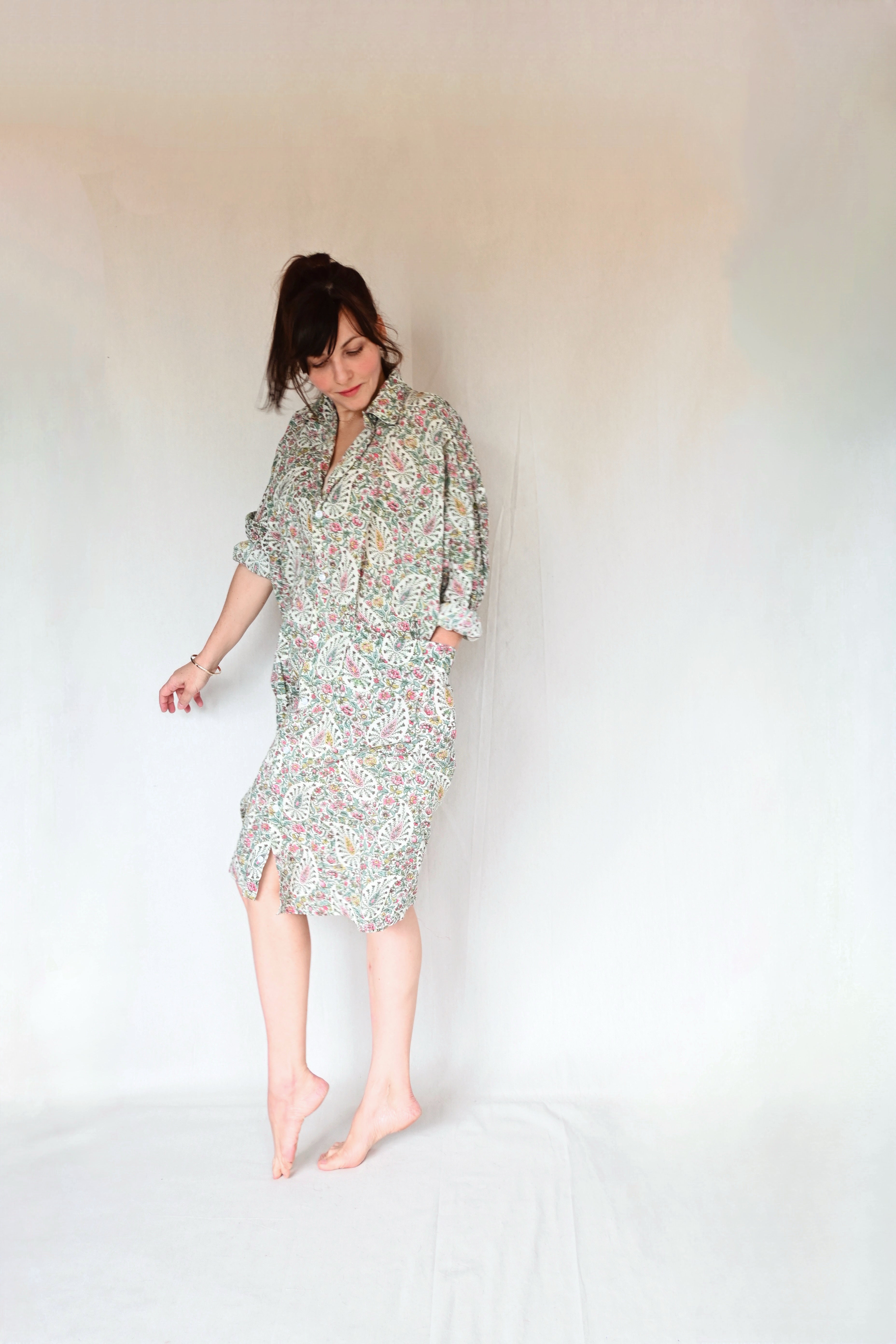Midi Shirt Dress - Lolo Paisley