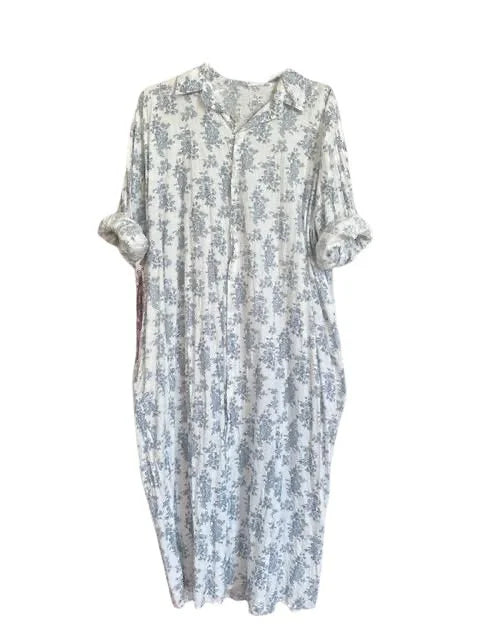 Maxi Shirt Dress - French Bouquet