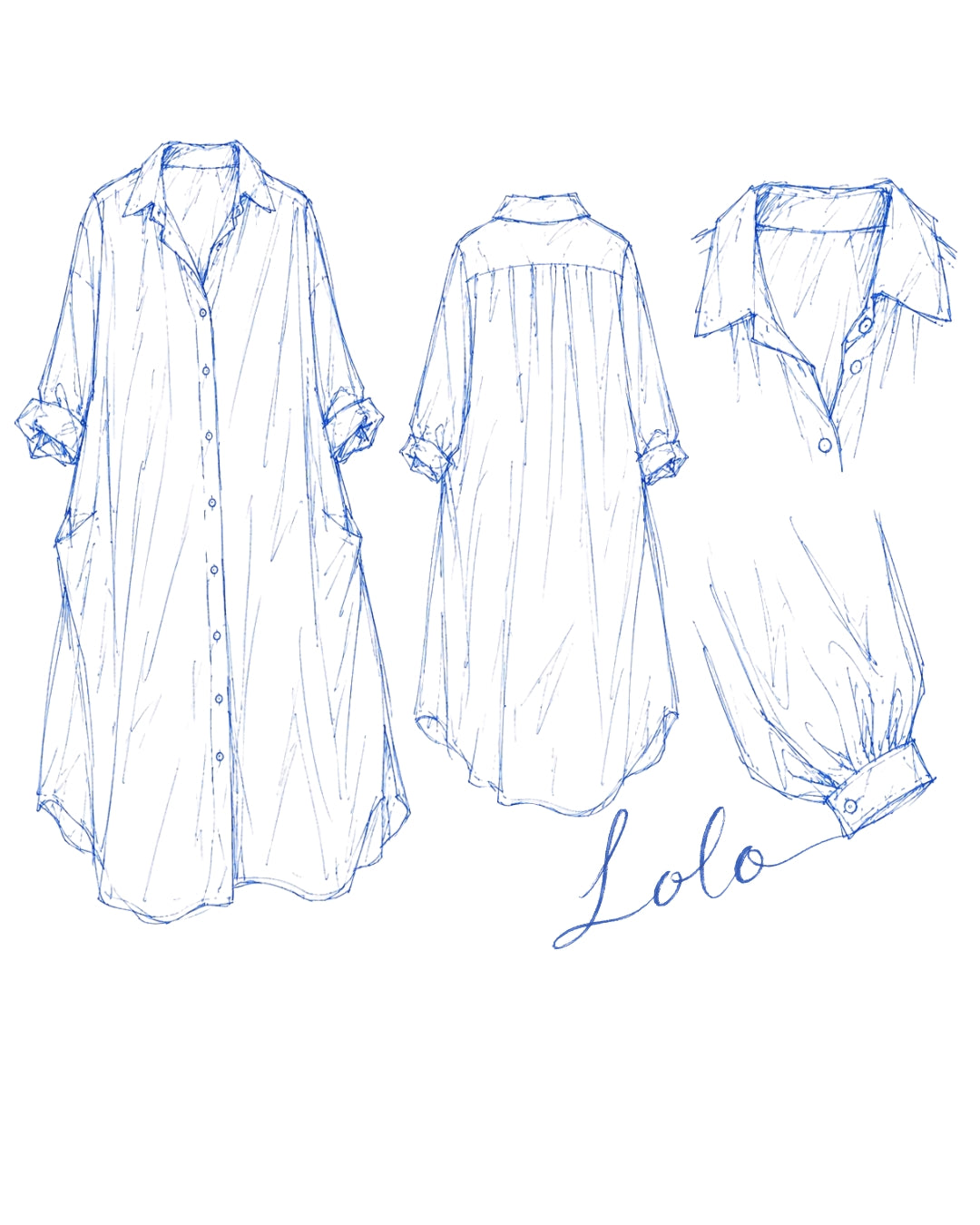 Maxi Shirt Dress - Mist Study